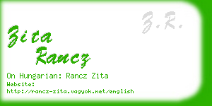 zita rancz business card